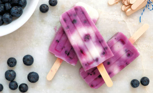 Blueberry Yogurt Popsicles